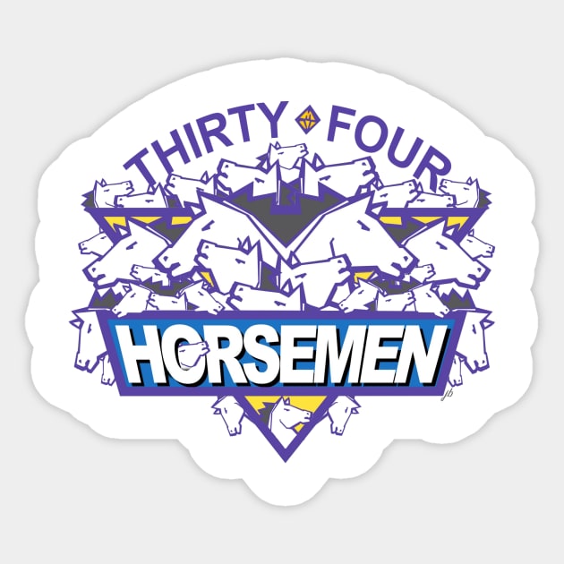 34 HorseMen Sticker by jmscreamatorium